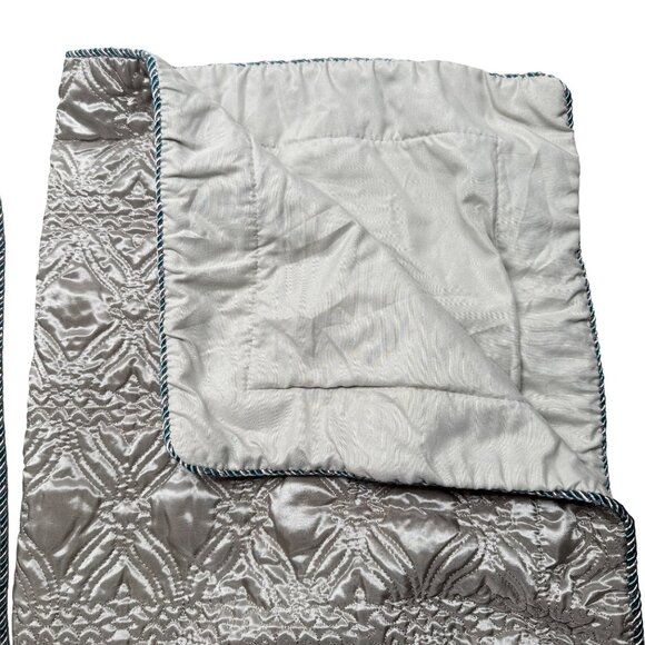 Hutton Wilkinson Quilted Polyester Pillow Shams Set Of 2 Elegant Design & Trim - Picture 5 of 9